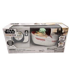 Star Wars Mandalorian Grogu & Hover Pram RC Remote Control Disney NEW